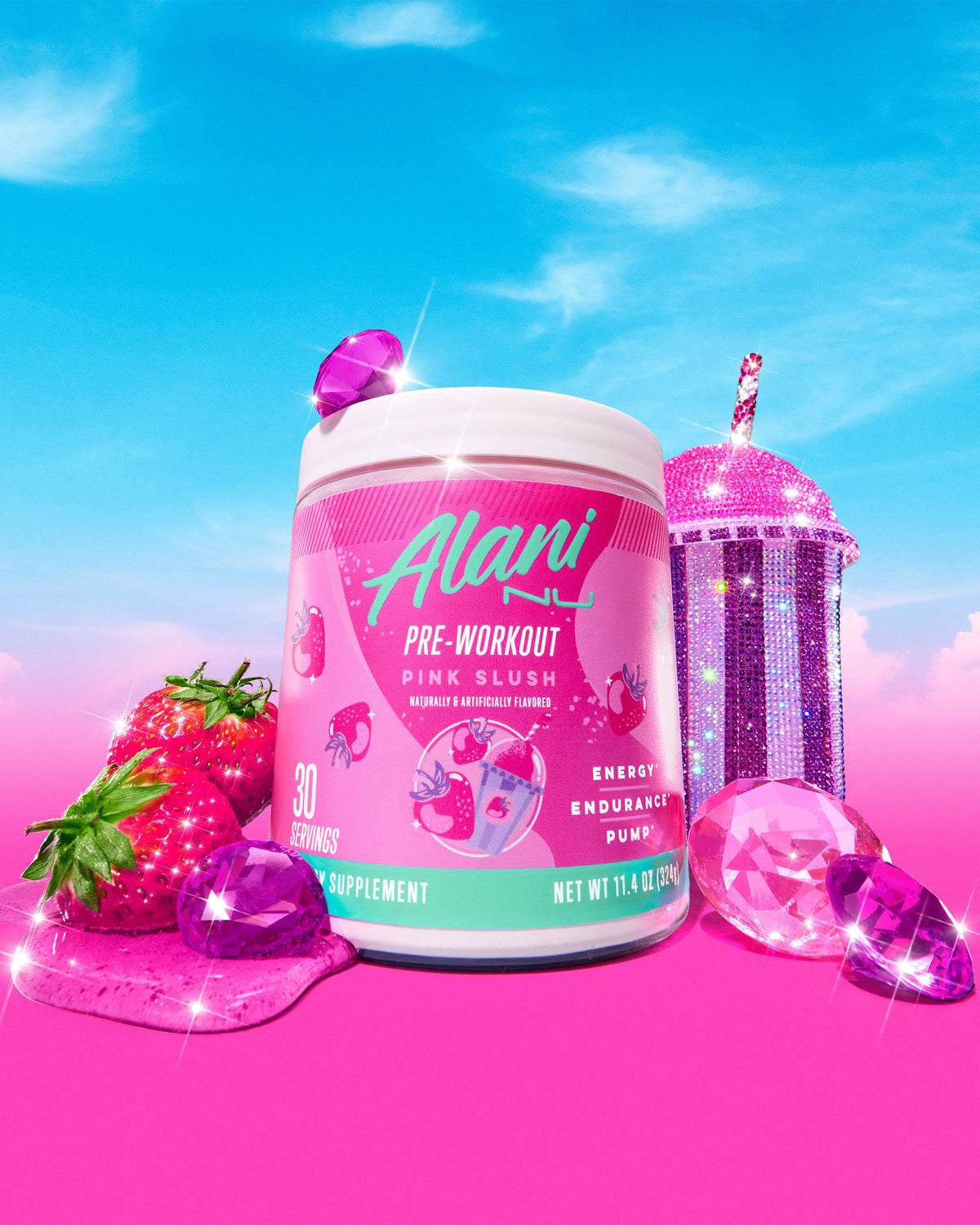 Pink Slush Workout Mix with Energy Drink Pack