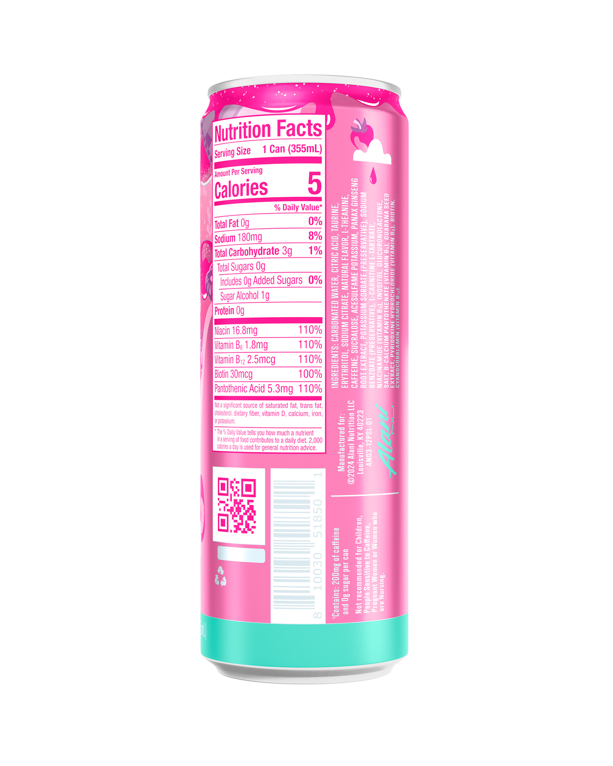 Pink Slush Strawberry Energy Drinks, 12-Pack