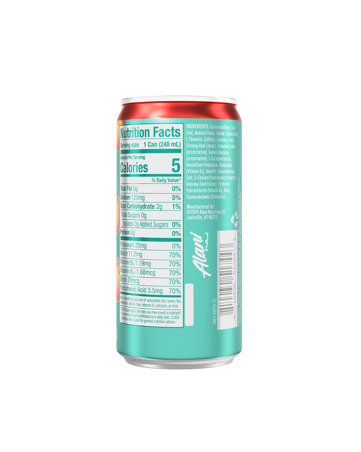 Juicy Peach Mini Energy Drinks, 24-Pack