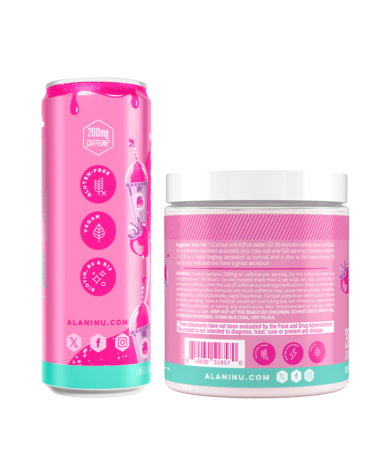 Pink Slush Workout Mix with Energy Drink Pack