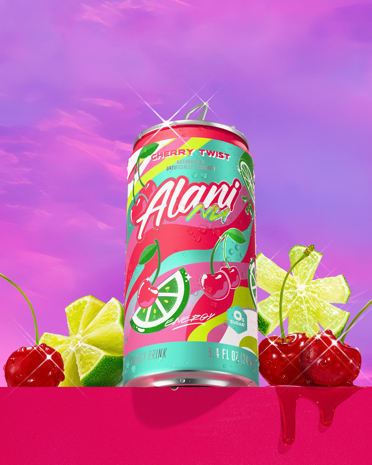 Cherry Twist Mini Energy Drinks, 24-Pack