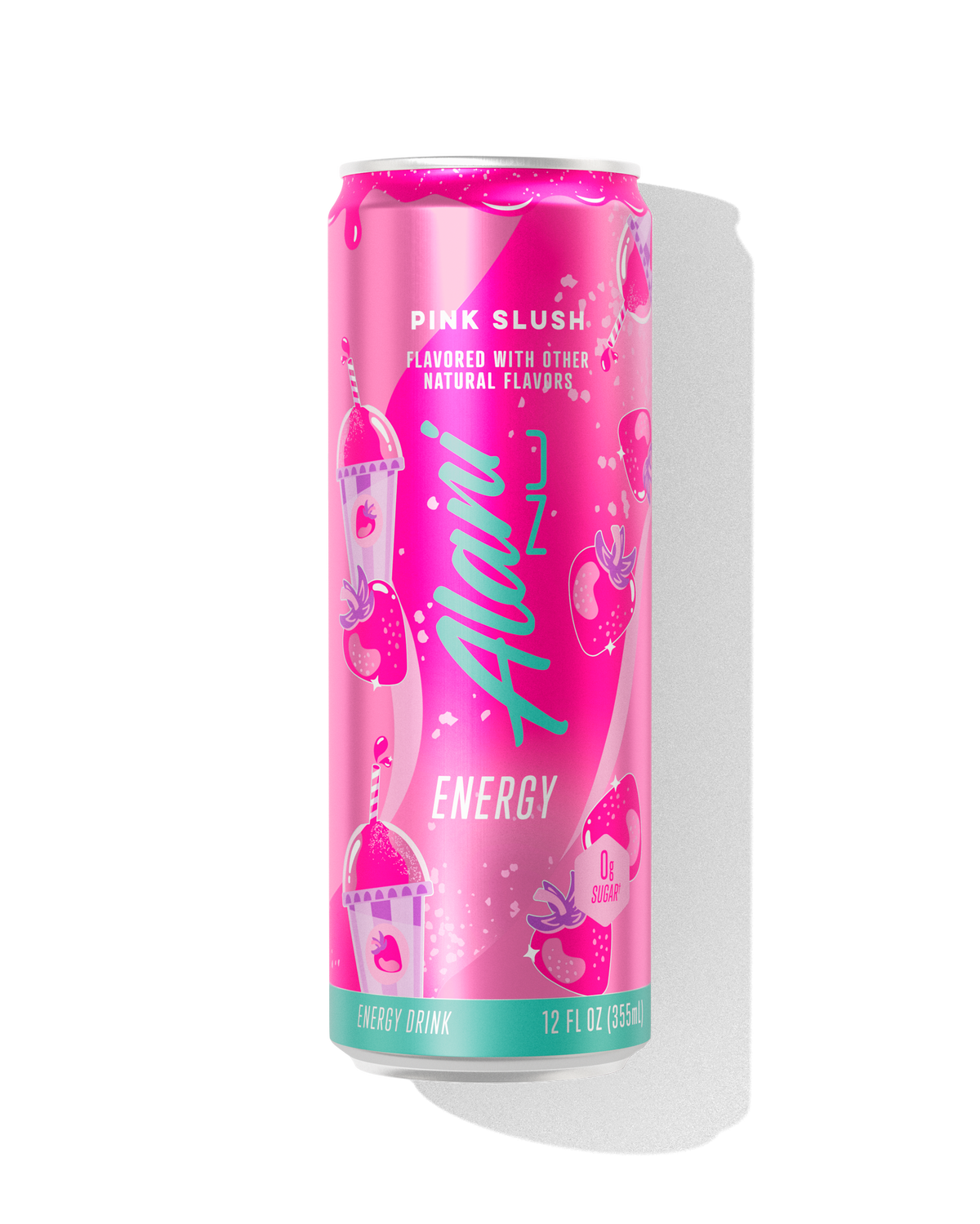 Pink Slush Strawberry Energy Drinks, 12-Pack