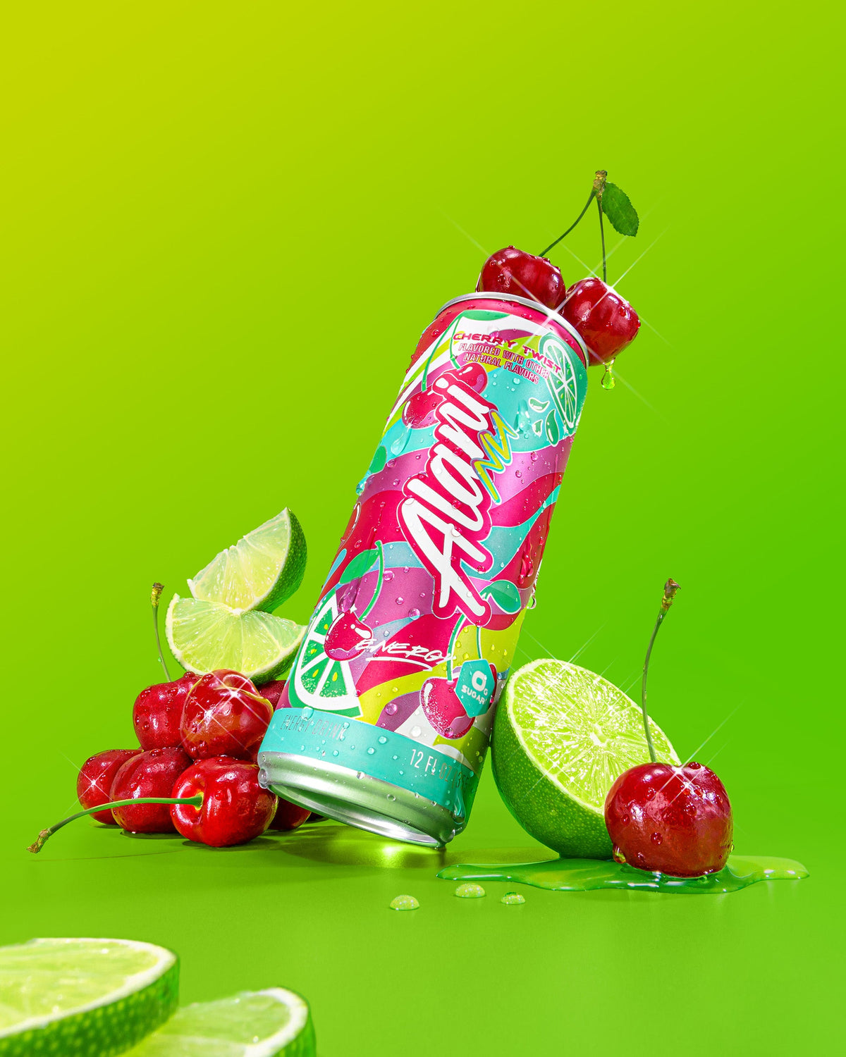 Cherry Twist Cherry-Lime Energy Drinks, 12-Pack