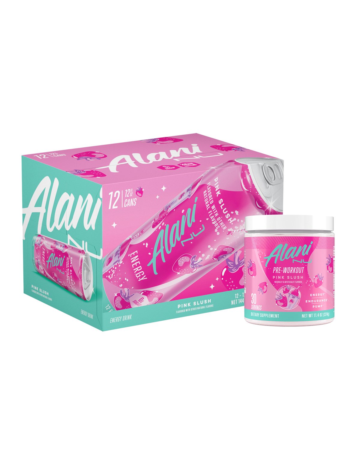 Pink Slush Workout Mix with Energy Drink Pack