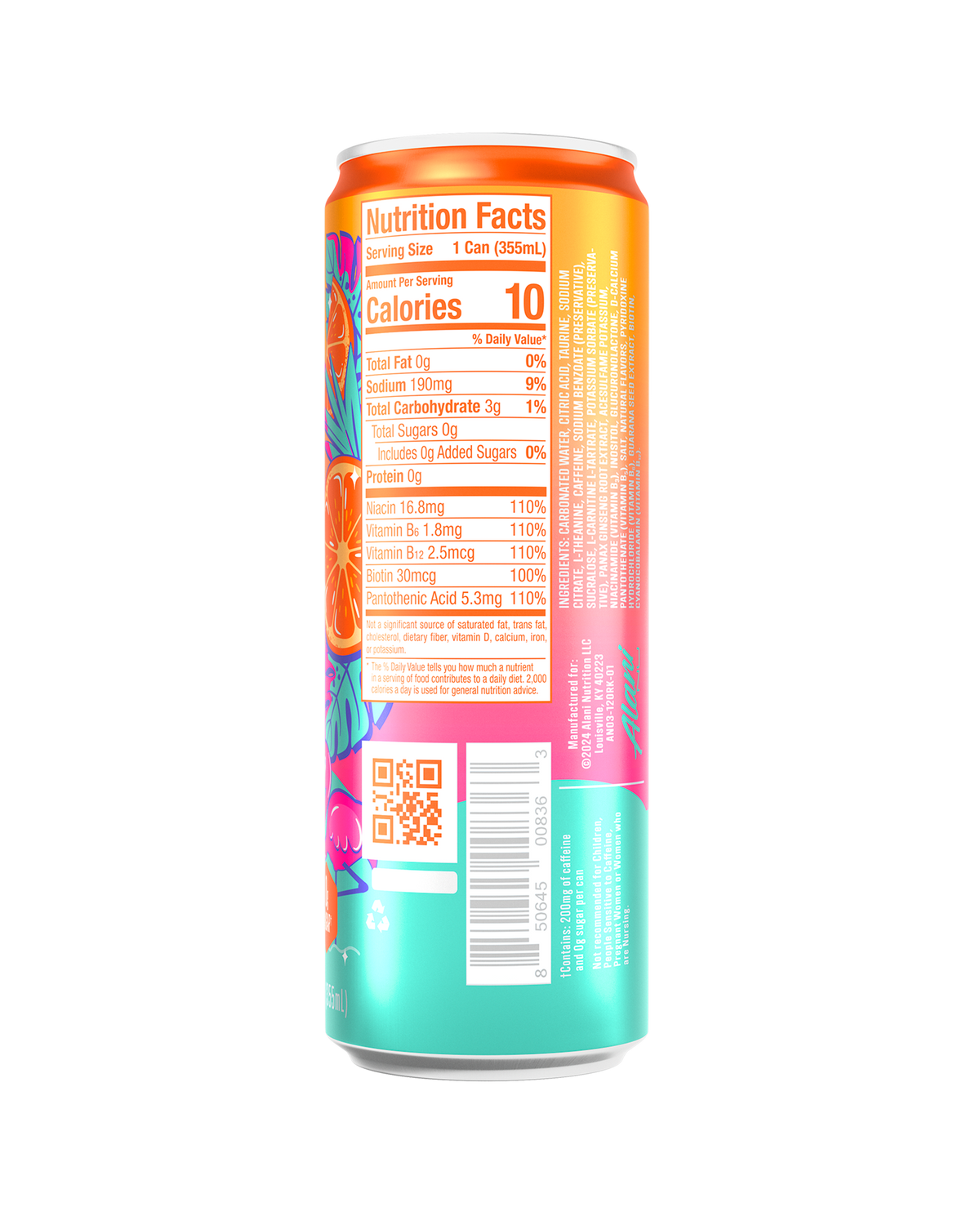 Orange Kiss Citrus Energy Drinks, 12-Pack