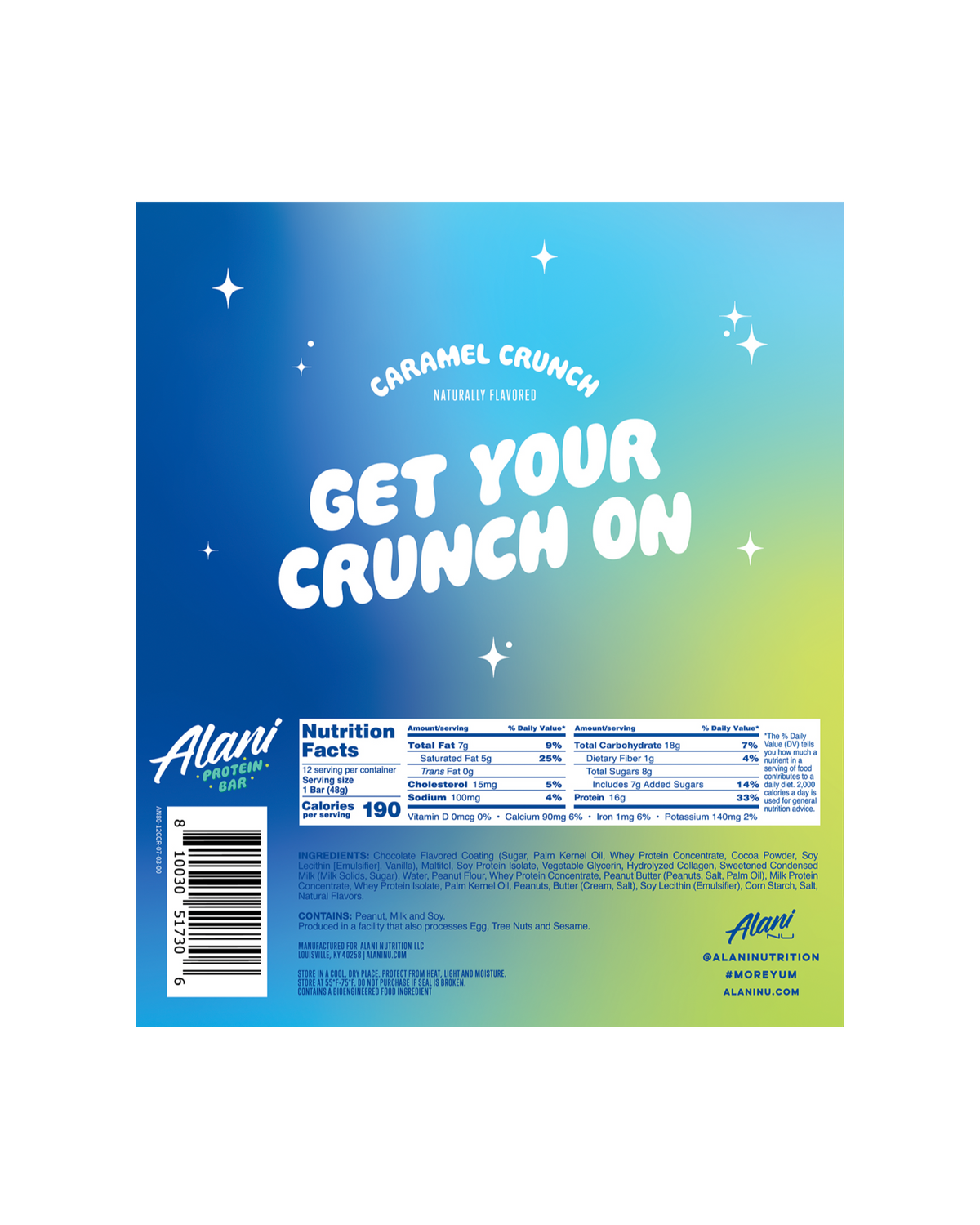 Caramel Crunch Gluten-Free Protein Bars, 12-Pack